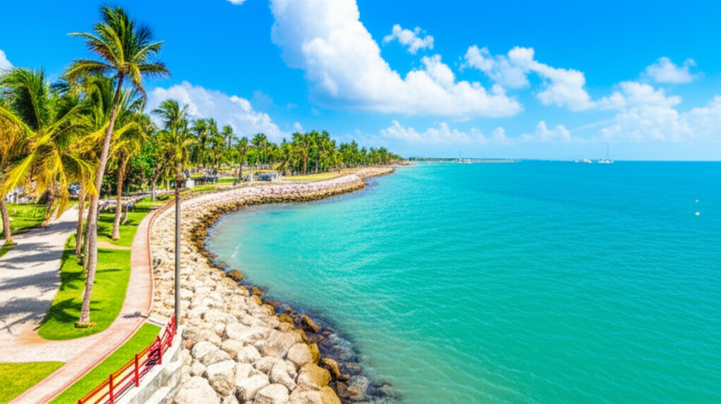 Parque del Litoral Shore beach in Mayagüez, Puerto Rico - scenic coastal view