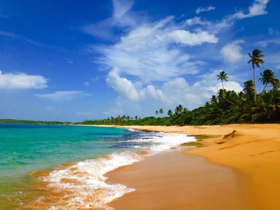 Tortuguero Oceanfront (north of lagoon) beach in Vega Baja, Puerto Rico - scenic coastal view